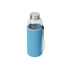 Бутылка для воды Pure c чехлом, 420 мл, голубой, прозрачный, голубой, стекло, неопрен