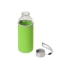 Бутылка для воды Pure c чехлом, 420 мл, зеленое яблоко, зеленое яблоко, стекло, неопрен