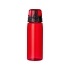 Бутылка спортивная Capri, красный, красный, корпус-тритан, крышка-полипропилен, пластик