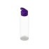 Бутылка для воды Plain 630 мл, прозрачный/фиолетовый, прозрачный/фиолетовый, пластик