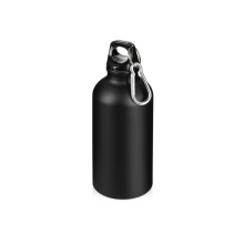 Матовая спортивная бутылка Hip S с карабином и объемом 400 мл, черный