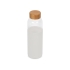 Бутылка для воды стеклянная Refine, в чехле, 550 мл, белый, прозрачный, белый, натуральный, стекло, силикон, бамбук