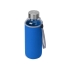 Бутылка для воды Pure c чехлом, 420 мл,синий, прозрачный, синий, стекло, неопрен