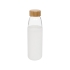 Стеклянная спортивная бутылка Kai с деревянной крышкой и объемом 540 мл, белый, белый, стекло, силикон, дерево