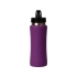 Бутылка спортивная Коста-Рика 600мл, фиолетовый, фиолетовый/черный/серебристый, нержавеющая cталь/пластик с покрытием soft-touch