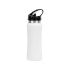 Бутылка спортивная Коста-Рика 600мл, белый, белый/черный/серебристый, нержавеющая cталь/пластик с покрытием soft-touch