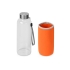 Бутылка для воды Pure c чехлом, 420 мл, оранжевый, оранжевый, стекло, неопрен