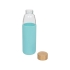 Стеклянная спортивная бутылка Kai с деревянной крышкой и объемом 540 мл,  мятный, мятный, стекло, силикон, дерево