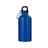 Матовая спортивная бутылка Hip S с карабином и объемом 400 мл, синий, синий, корпус- алюминий, крышка- пластик