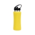 Бутылка спортивная Коста-Рика 600мл, желтый, желтый/серебристый, нержавеющая cталь/пластик с покрытием soft-touch