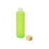 Стеклянная бутылка с бамбуковой крышкой Foggy, 600мл, зеленое яблоко, зеленое яблоко, боросиликатное стекло, бамбук