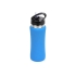 Бутылка спортивная Коста-Рика 600мл, голубой, голубой/серебристый, нержавеющая cталь/пластик с покрытием soft-touch