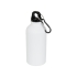 Матовая спортивная бутылка Oregon с карабином и объемом 400 мл, белый (Р), белый, алюминий без бфа