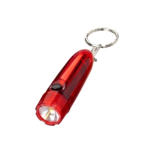 Брелок-фонарик Bullet, красный прозрачный