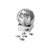 Головоломка «Земной шар», серебристый/серый, серебристый/серый, металл