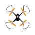 Радиоуправляемый квадрокоптер HIPER SHADOW FPV, черный/оранжевый, aбс пластик