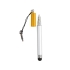 Ручка-подвеска на мобильный телефон со стилусом, серебристый/золотистый, белый/оранжевый/черный, пластик/каучук