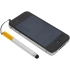 Ручка-подвеска на мобильный телефон со стилусом, серебристый/золотистый, белый/оранжевый/черный, пластик/каучук