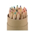 Набор из 24 карандашей с точилкой и ластиком, натуральный, картон