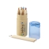 Набор карандашей Cartoon 12 единиц, натуральный/голубой, натуральный/голубой, карандаши- дерево, футляр- бумага/пластик