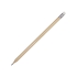 Шестигранный карандаш с ластиком Presto, натуральный, натуральный, дерево-тополь