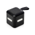 Портативная колонка TWS с подсветкой лого Tiny, 3 Вт, черный, черный, пластик, силикон