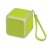 Портативная колонка Cube с подсветкой, зеленое яблоко