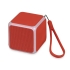 Портативная колонка Cube с подсветкой, красный, красный, пластик с покрытием soft-touch/силикон/металл