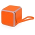 Портативная колонка Cube с подсветкой, оранжевый, оранжевый, пластик с покрытием soft-touch/силикон/металл