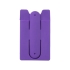 Проводные наушники и силиконовый бумажник для телефона, пурпурный, силикон