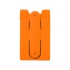 Проводные наушники и силиконовый бумажник для телефона, оранжевый, силикон