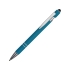 Ручка металлическая soft-touch шариковая со стилусом Sway, синий/серебристый, синий/серебристый, металл c покрытием soft-touch