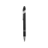 Ручка металлическая soft-touch шариковая со стилусом «Sway», черный/серебристый, черный/серебристый, металл c покрытием soft-touch