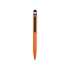 Ручка-стилус металлическая шариковая «Poke», оранжевый/черный, оранжевый/черный, металл