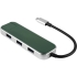 Хаб USB Rombica Type-C Chronos Green, зеленый, алюминий, пластик