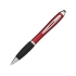 Шариковая ручка-стилус Nash, красный/черный/серебристый, абс пластик