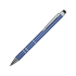 Ручка-стилус шариковая Charleston, синий, черные чернила, синий/серебристый, металл
