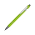 Ручка металлическая soft-touch шариковая со стилусом Sway, зеленое яблоко/серебристый, зеленое яблоко/серебристый, металл c покрытием soft-touch