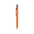 Ручка-стилус металлическая шариковая «Poke», оранжевый/черный, оранжевый/черный, металл