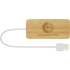 USB-концентратор Tapas из бамбука, натуральный, натуральный, бамбуковое дерево