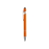 Ручка металлическая soft-touch шариковая со стилусом Sway, оранжевый/серебристый, оранжевый/серебристый, металл c покрытием soft-touch