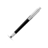 Ручка-стилус шариковая Salta, черный, черные чернила, черный/серебристый, пластик