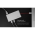 Хаб USB Rombica Type-C Hermes Red, красный, пластик, алюминий