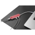 Хаб USB Rombica Type-C Chronos Red, красный, алюминий, пластик