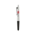 Ручка - стилус Gumi, серебристый, черные чернила, серебристый/черный, пластик
