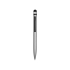Ручка-стилус металлическая шариковая «Poke», серебристый/черный, серебристый/черный, металл
