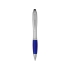 Ручка-стилус шариковая Nash, серебристый/синий, серебристый/синий, абс пластик