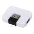 USB Hub Gaia на 4 порта, белый, белый, пластик