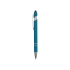 Ручка металлическая soft-touch шариковая со стилусом Sway, синий/серебристый, синий/серебристый, металл c покрытием soft-touch