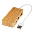 USB-концентратор Tapas из бамбука, натуральный, натуральный, бамбуковое дерево